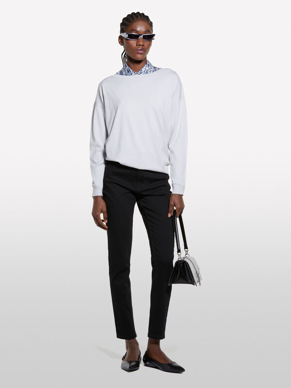 Dark gray boat neck sweater - women's boat neck sweaters | Sisley