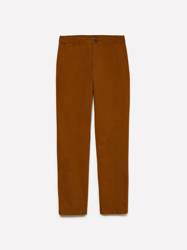 Dark brown chinos - men's chino trousers | Sisley