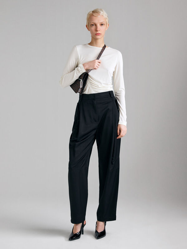 Carrot fit trousers - women's carrot fit trousers | Sisley