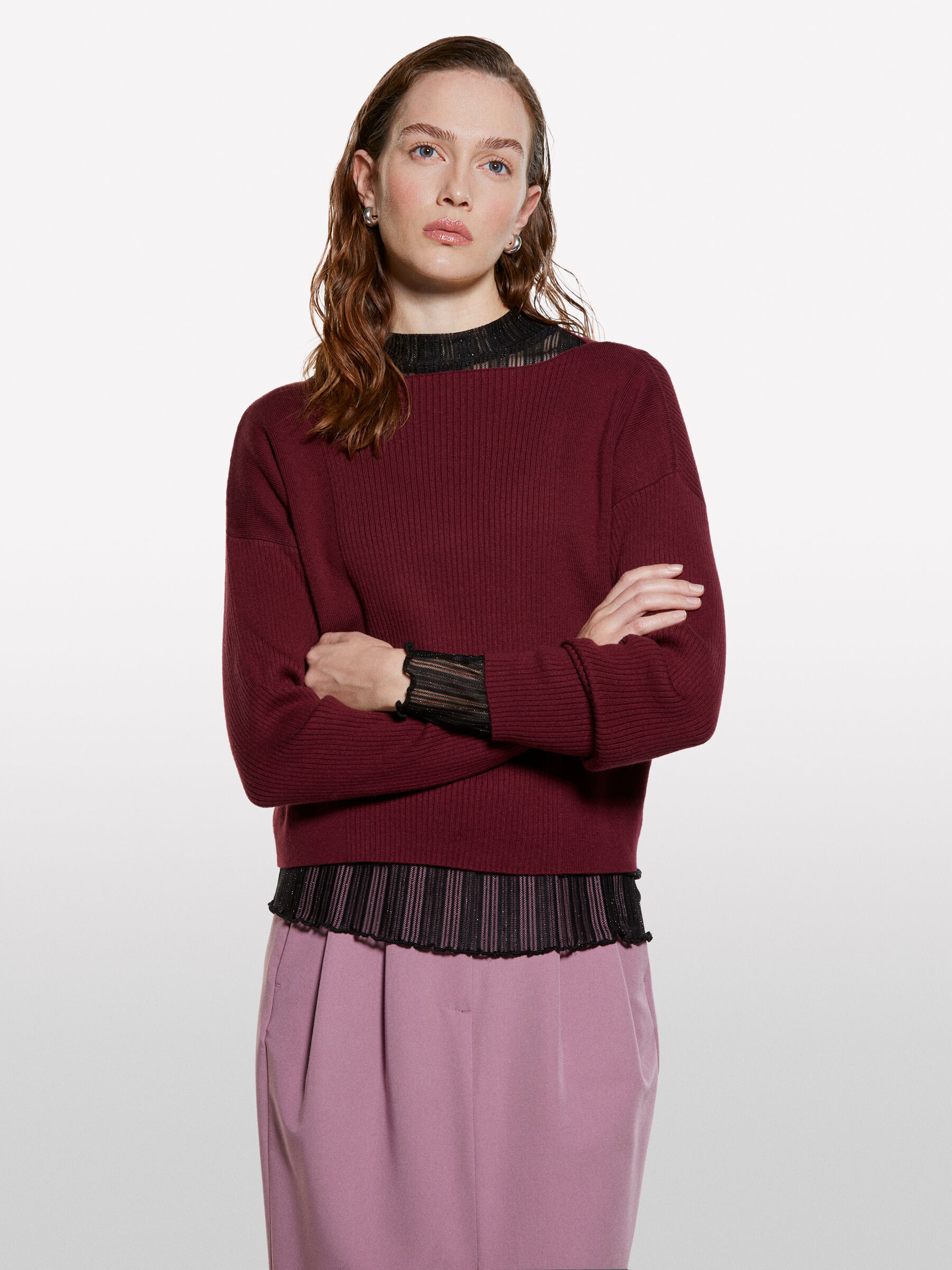 BOAT-NECK SWEAT.L/S Women image number null