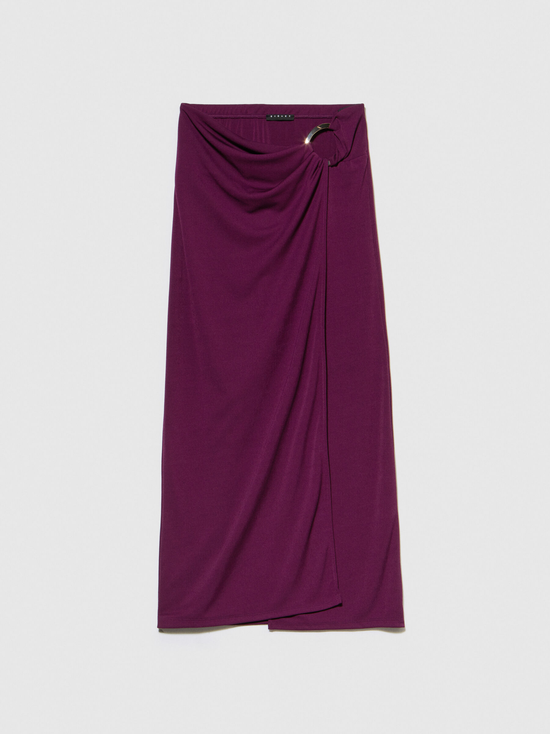 Wrap midi skirt