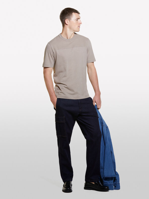 Denim cargo trousers - men's regular fit jeans | Sisley