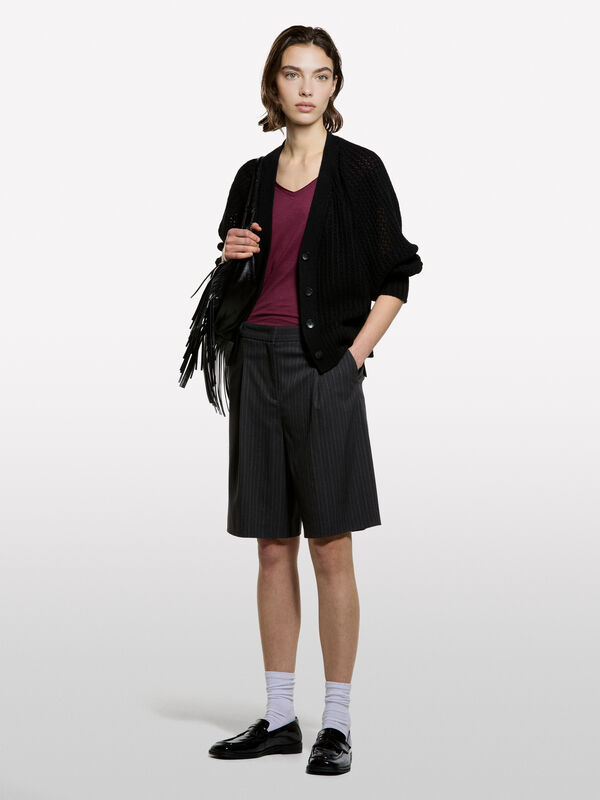 Pinstriped bermudas - women's shorts | Sisley