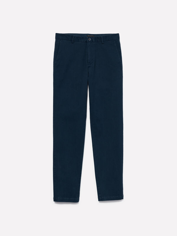 Dark blue chinos - men's chino trousers | Sisley