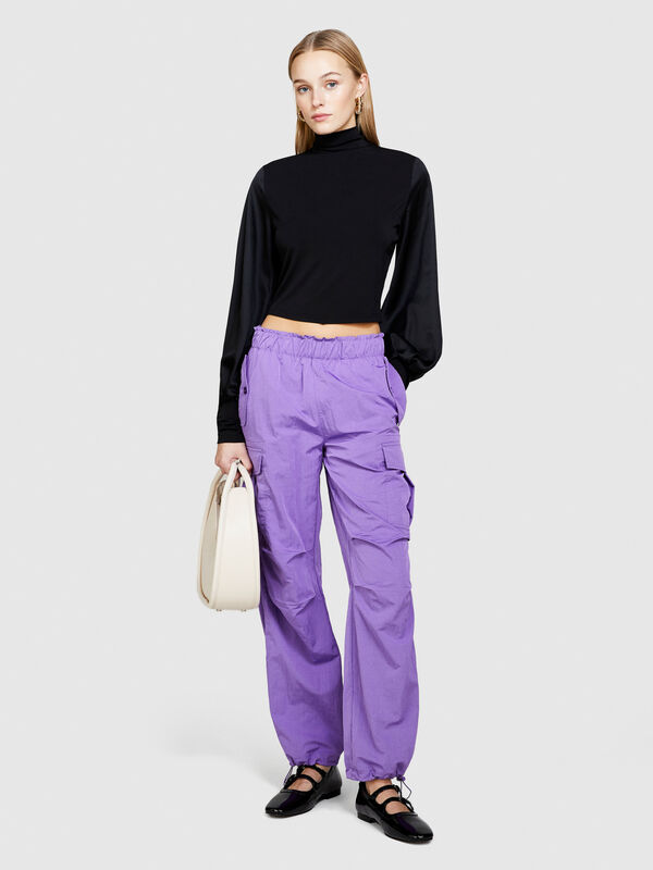 Cargo trousers with pockets - women's joggers | Sisley