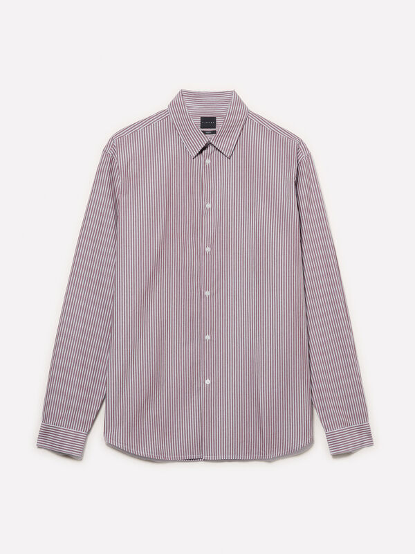 Pink yarn dyed shirt - men's regular fit shirts | Sisley