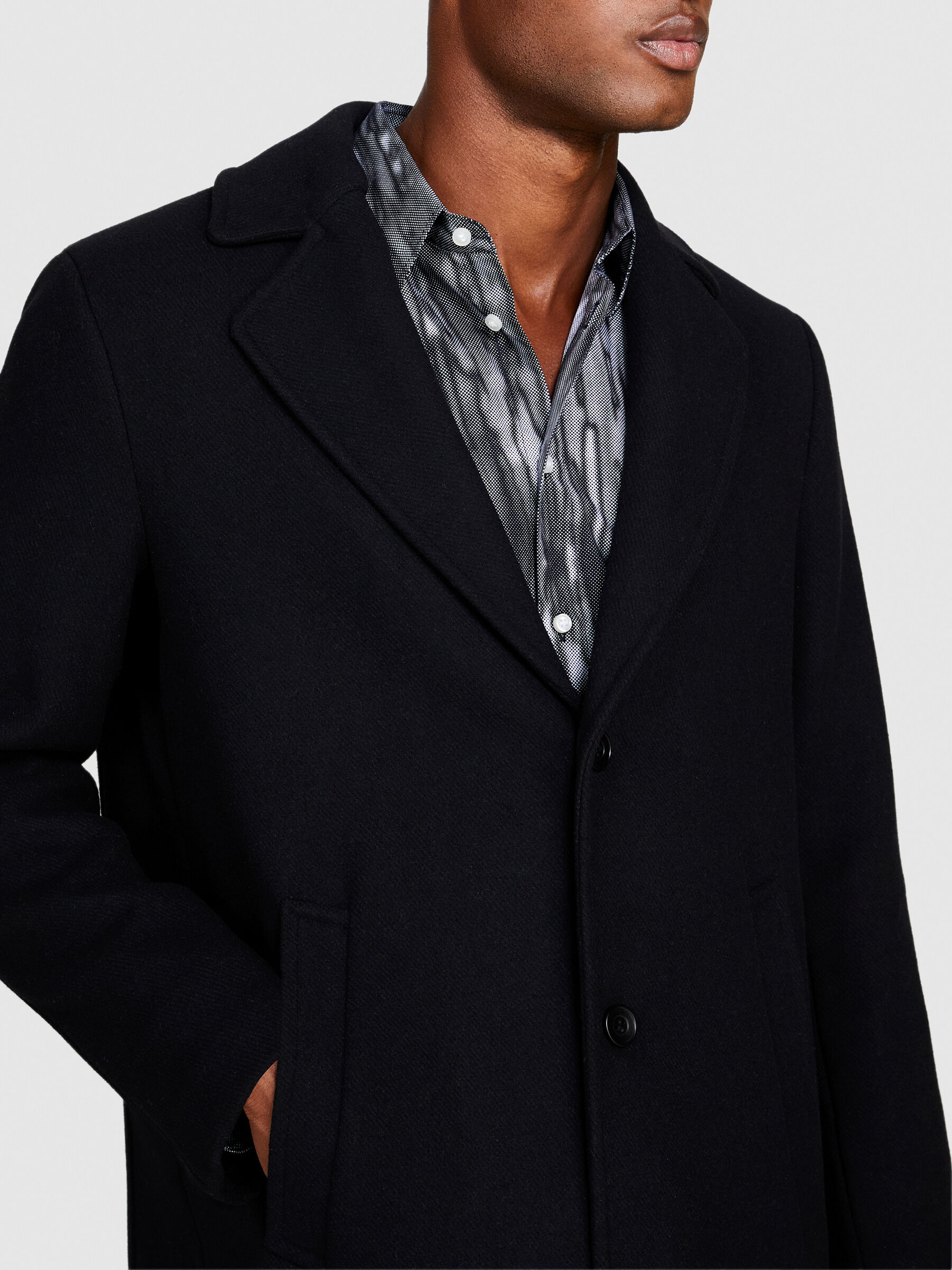 Sisley top wool coat