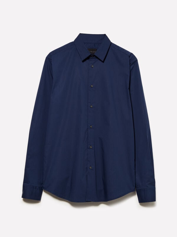 Blue slim fit shirt  - men's slim fit shirts | Sisley
