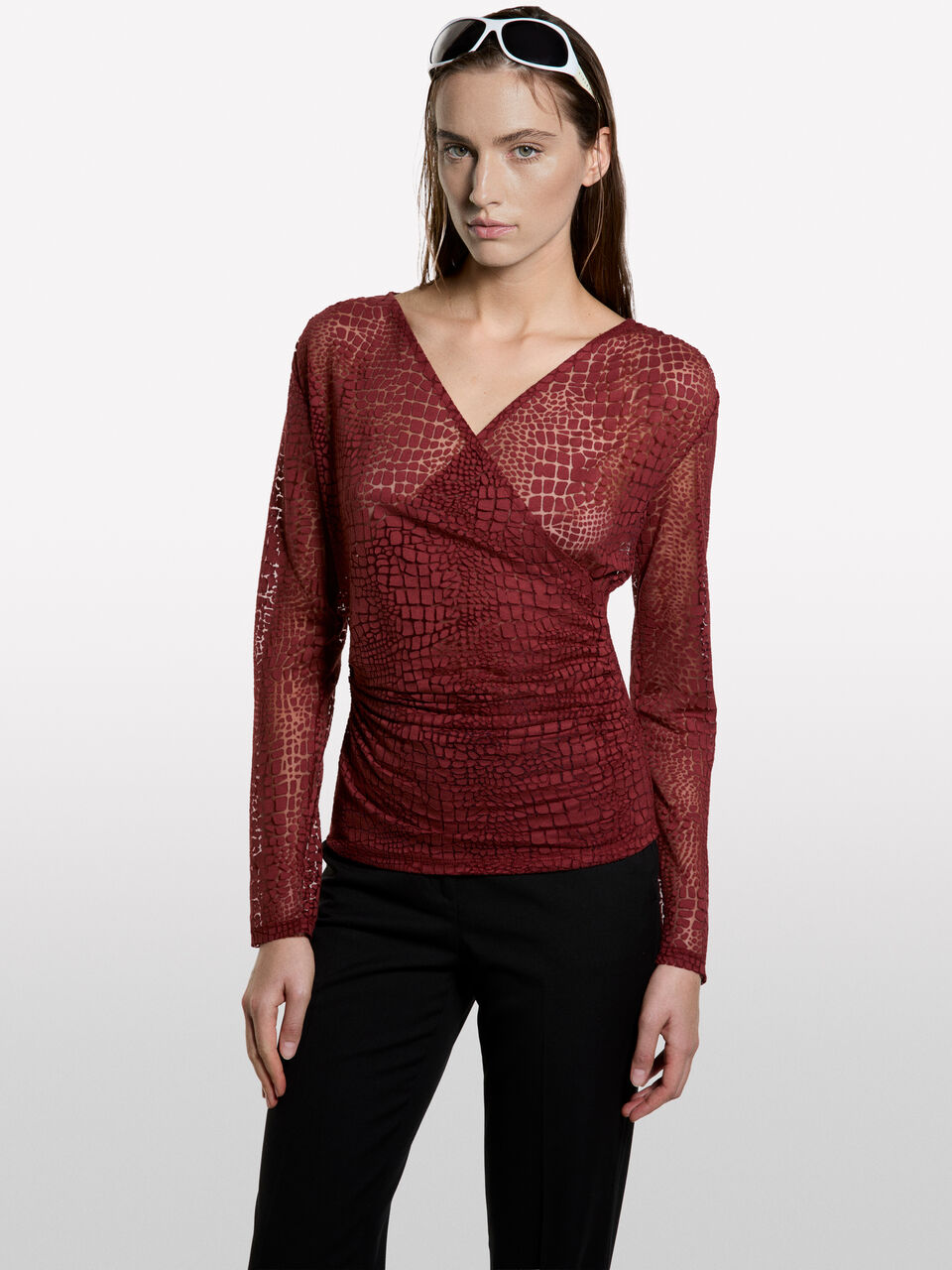 V NECK SWEATER L/S Women image number null