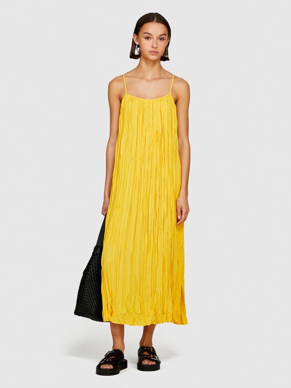 Pleated dress - women's long dresses | Sisley
