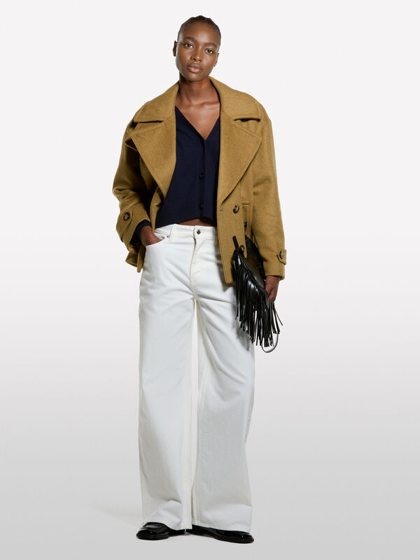 Dark blue oversized cardigan  - women's cardigans | Sisley