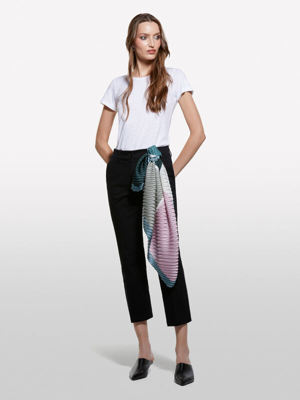 Black flared fit trousers - women's flared trousers | Sisley