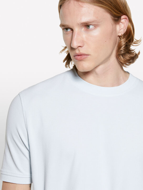 Sky blue short sleeve t-shirt - men's short sleeve t-shirts | Sisley