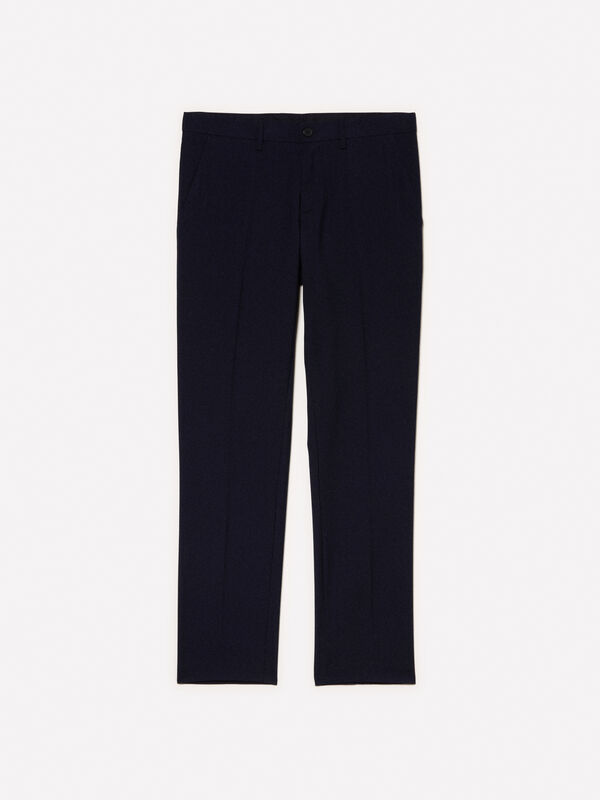 Dark blue tailored trousers - men's slim fit trousers | Sisley