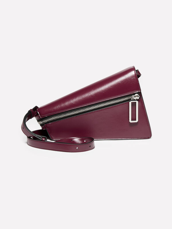 Burgundy asymmetrical bag - women's shoulder and crossbody bags | Sisley