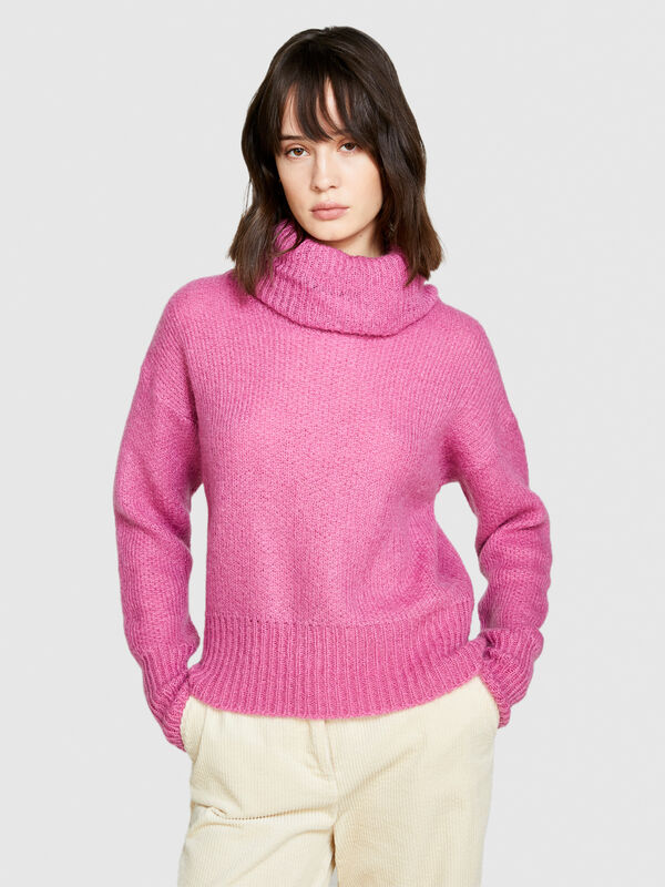 Sweater with maxi collar Women