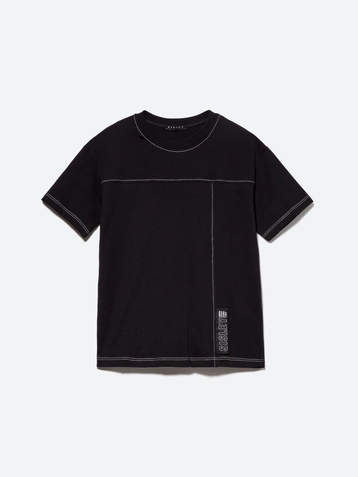 T-shirt with logo label Junior Boy