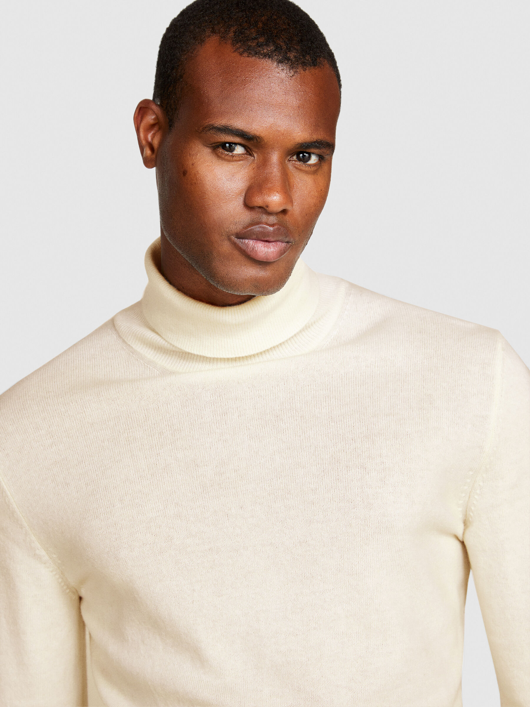 High neck pullover men top