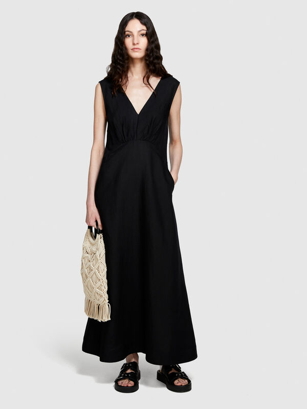 Long sleeveless dress - women's long dresses | Sisley
