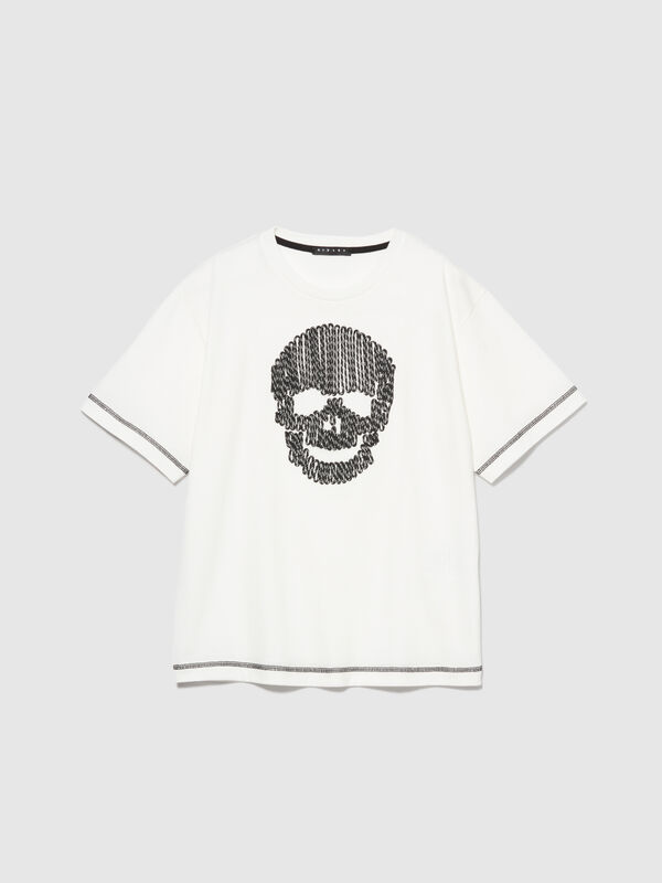 T-shirt with embroidery - boys' short sleeve t-shirts | Sisley Young