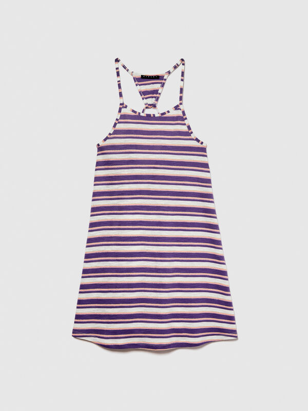 Striped dress with bow - girls' dresses | Sisley Young