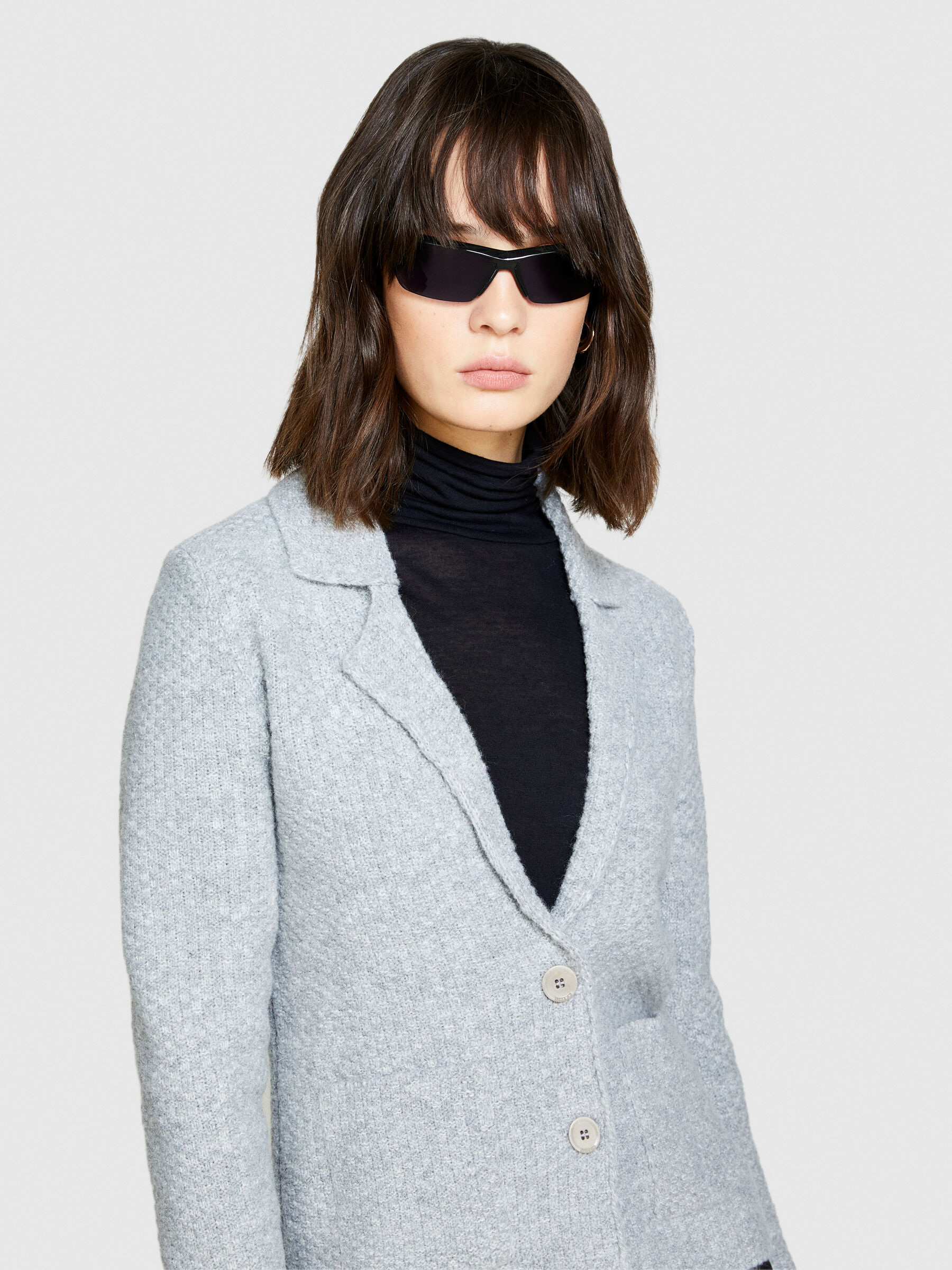 Oversized on sale knit blazer