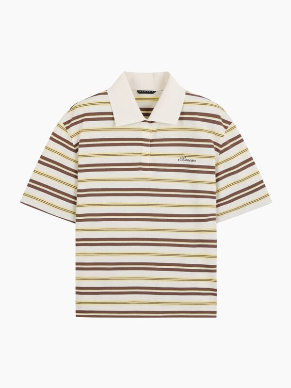 White striped polo - sisley k short sleeve t-shirt | Sisley K