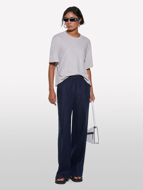 Gray cropped t-shirt - women's short sleeve t-shirts | Sisley