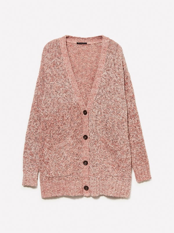 Pink maxi cardigan Pink maxi cardigan - women's cardigans | Sisley