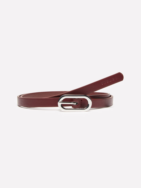 Thin burgundy belt - women's belts | Sisley