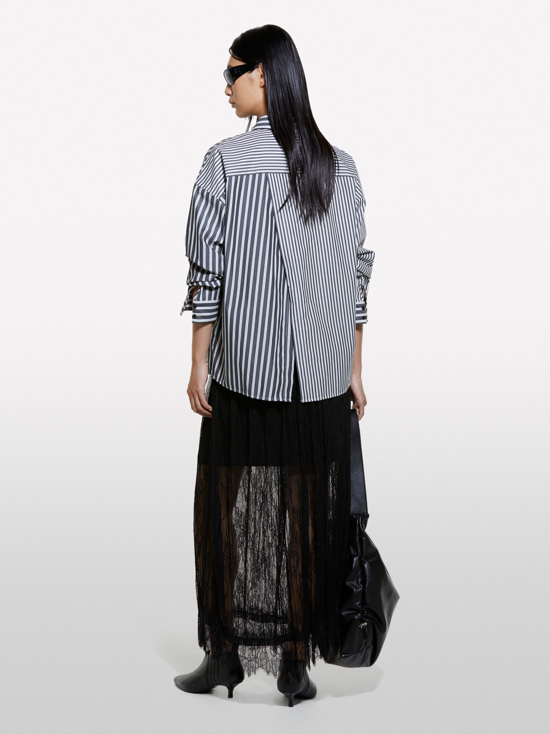 Ragdoll la lace drawstring skirt black shop
