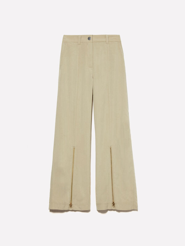 Military palazzo trousers with zipper - women's palazzo trousers | Sisley