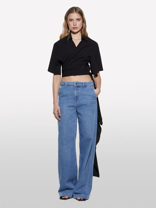 Light wide fit jeans - women's palazzo jeans | Sisley
