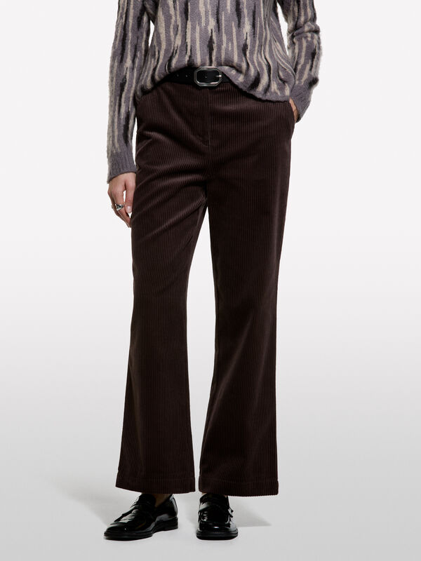 Trousers in corduroy - women's regular fit trousers | Sisley