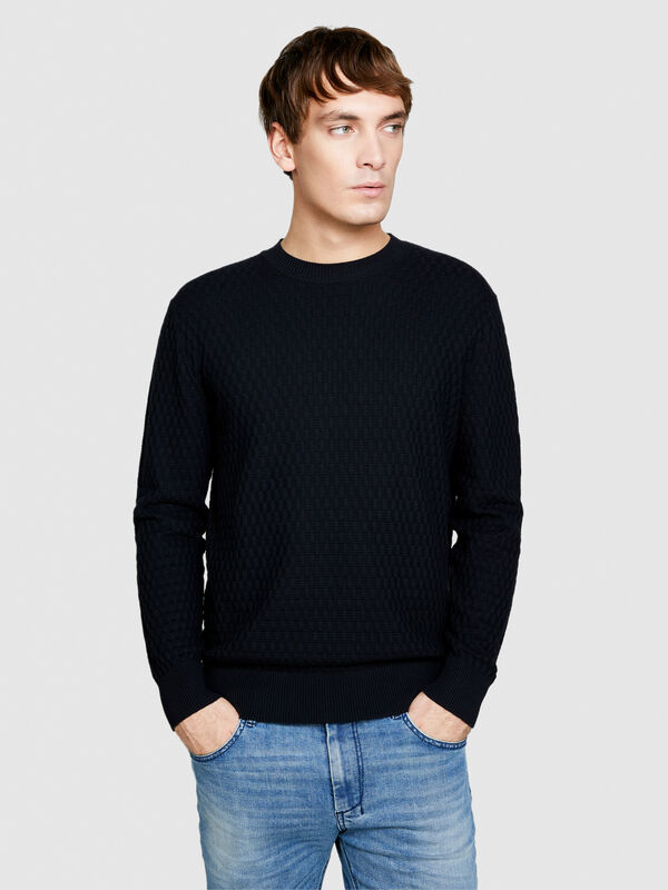 Solid colored sweater Men