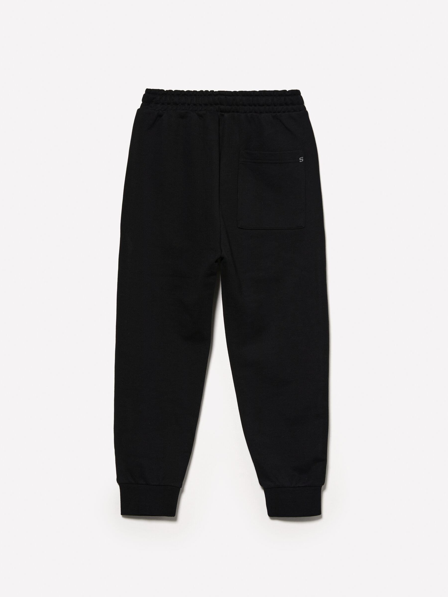 Black joggers with lettering bands