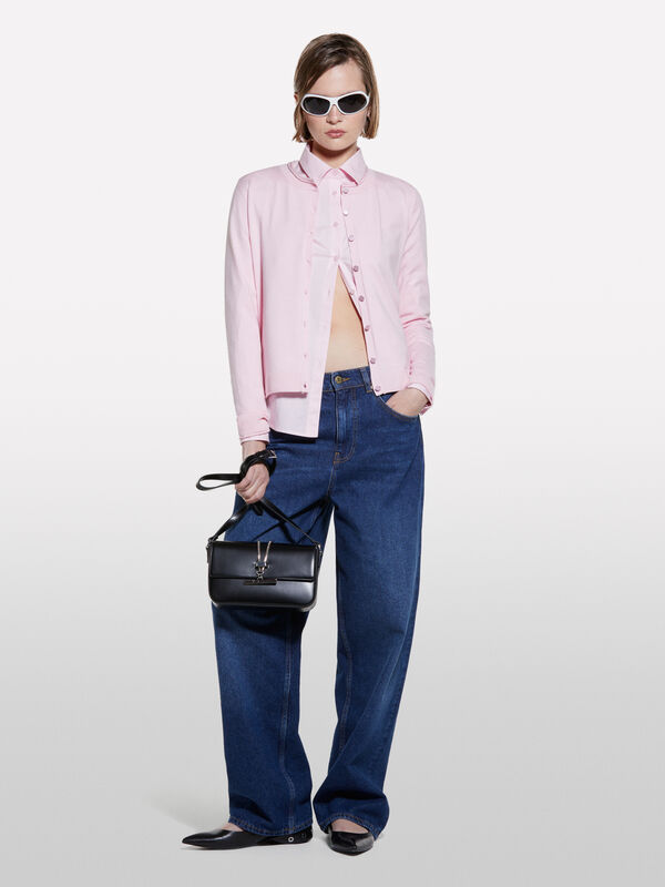 Pink regular fit cardigan - women's cardigans | Sisley