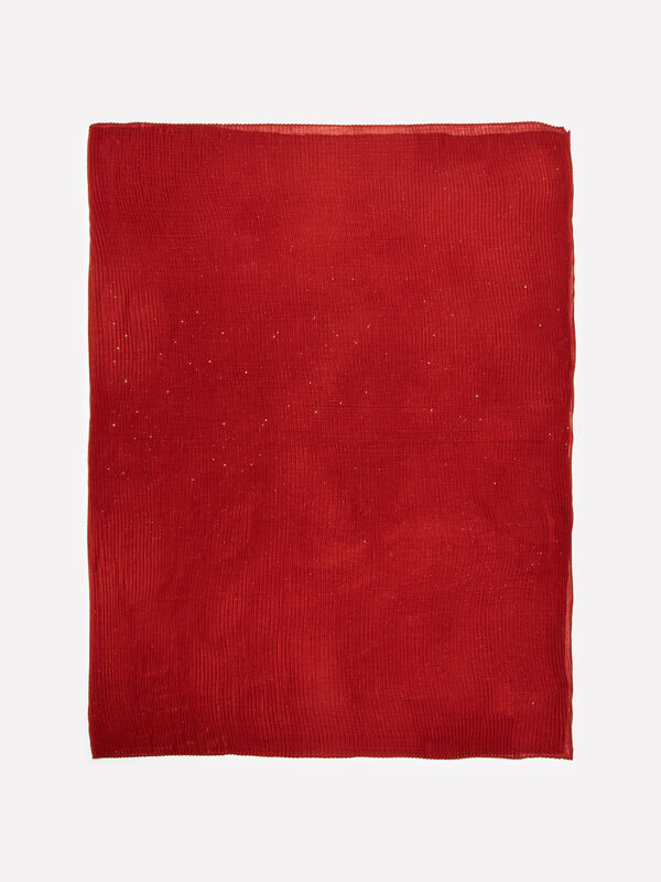 Scarf with glittered pleat - women's scarves and foulards | Sisley