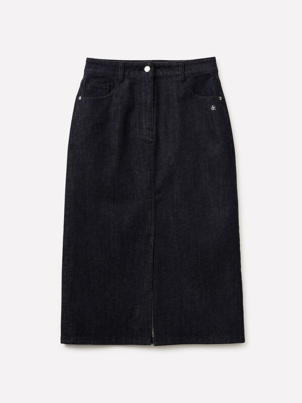 Midi denim skirt - sisley k longuette skirts | Sisley K