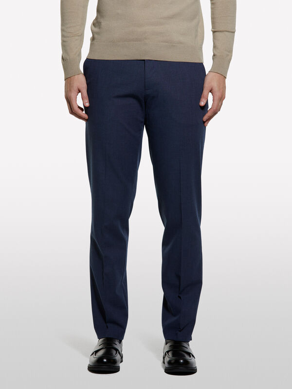 Dark blue chinos - men's slim fit trousers | Sisley
