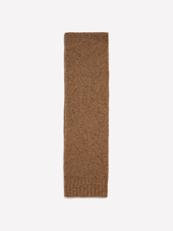 Brown knit scarf - men's scarves and foulards | Sisley
