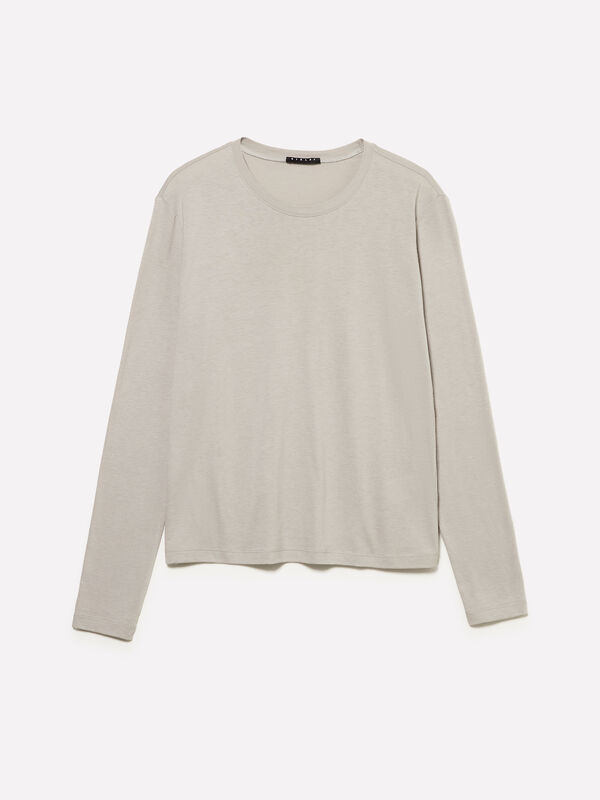 Long-sleeved T-shirt - women's crew neck sweaters | Sisley