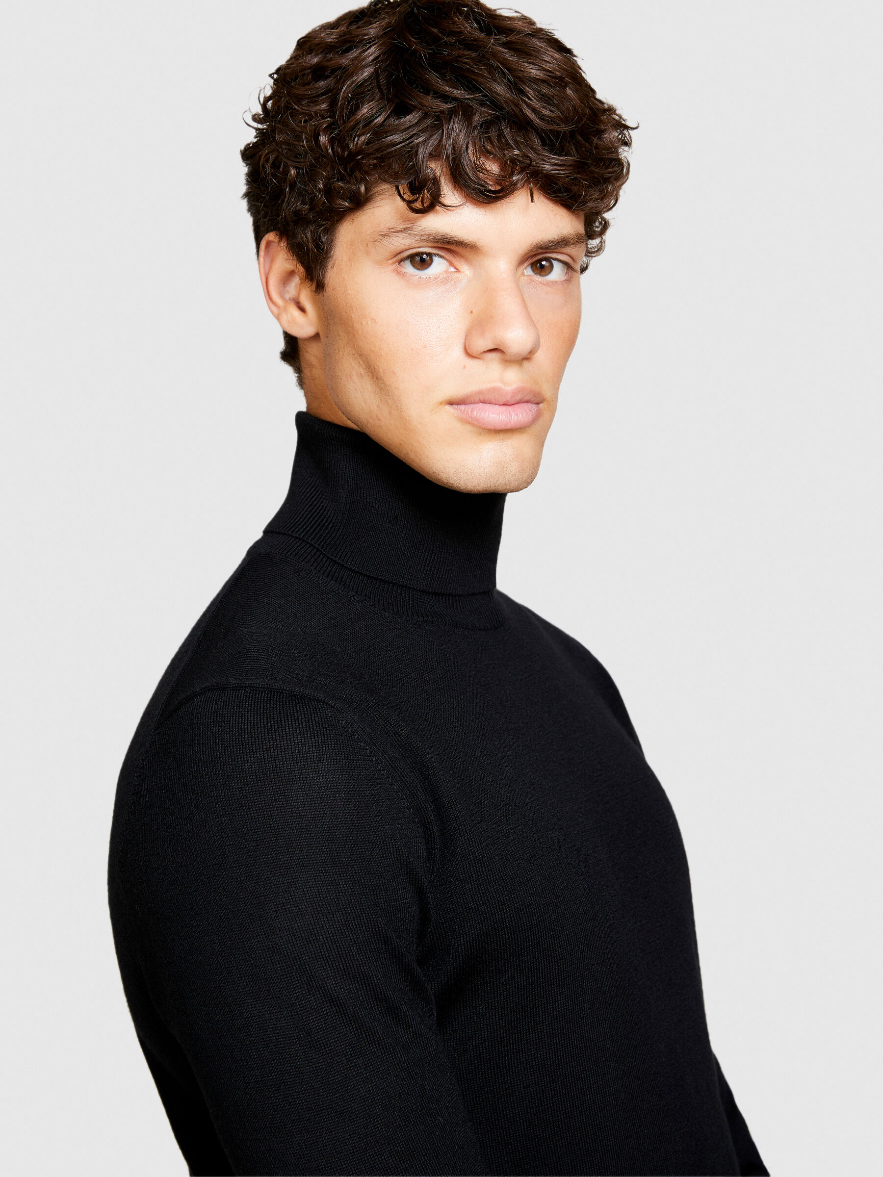 Mens slim new arrivals fit black sweater