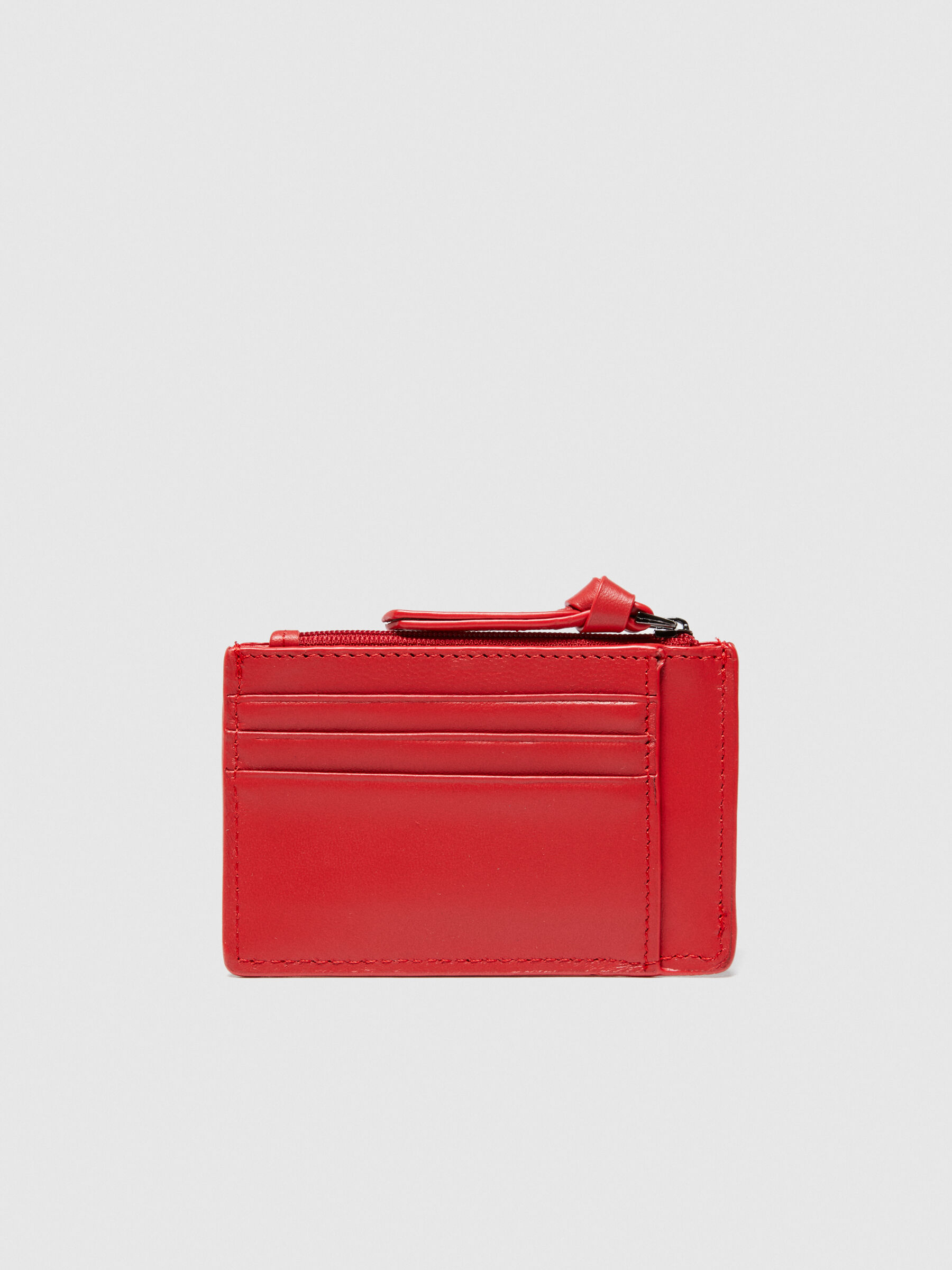 Leather coin purse Red Sisley