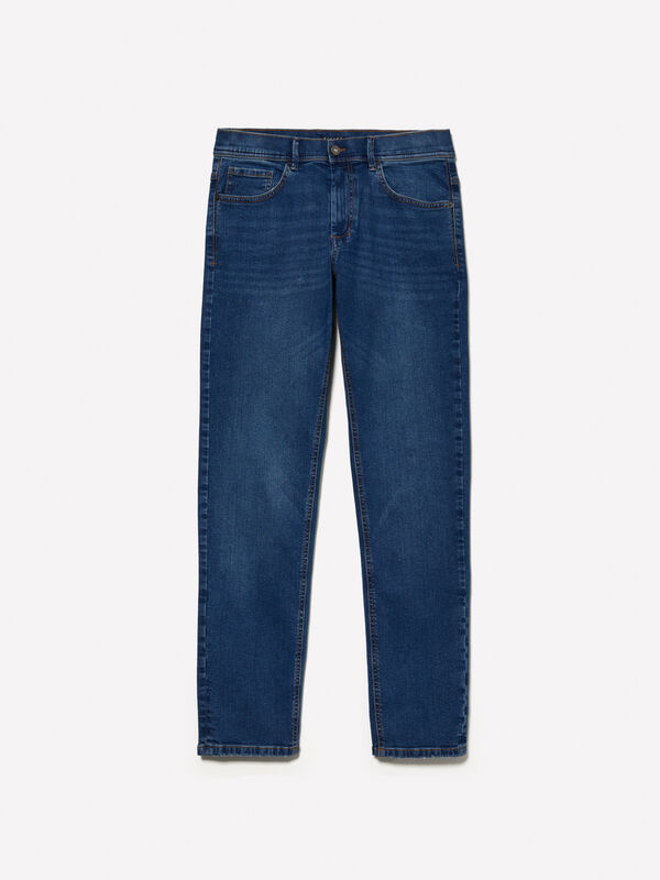 Blue slim fit Stockholm jeans; - men's slim fit jeans | Sisley
