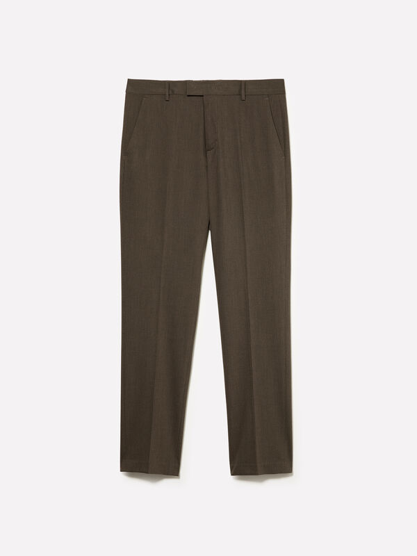 Yarn-dyed chinos - men's regular fit trousers | Sisley