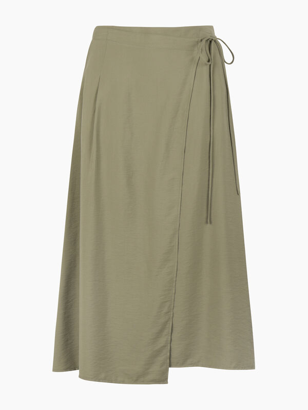 Khaki wrap skirt - sisley k longuette skirts | Sisley K