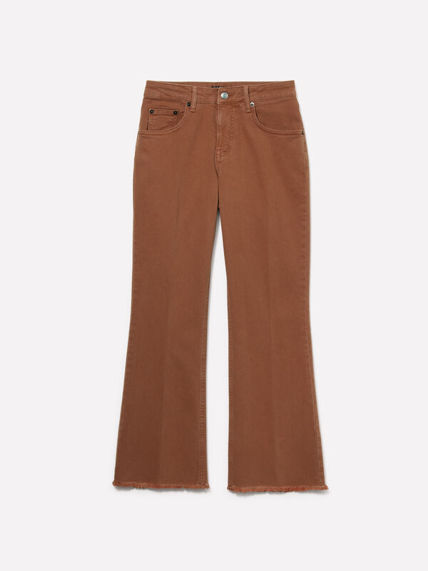 Camel colored flared fit jeans - women's bootcut & flared jeans | Sisley