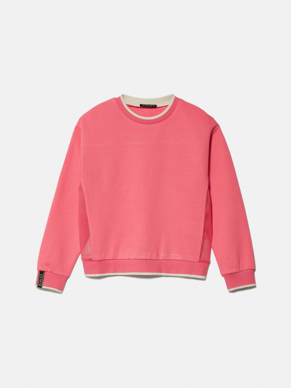 Pullover sweatshirt with mesh