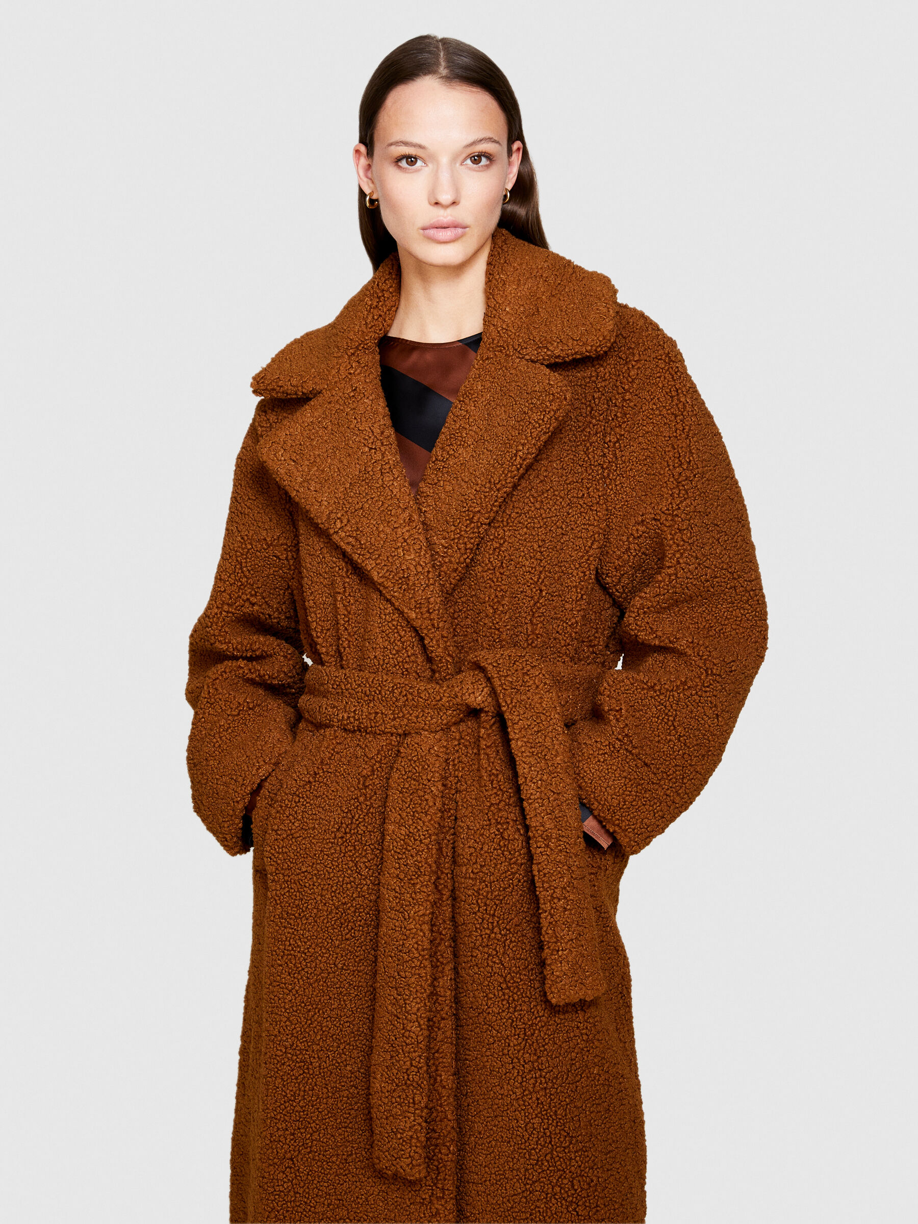 Comfort fit coat Brown Sisley